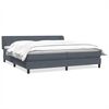 vidaXL Ł&oacute;żko typu Box Spring z materacami Ciemnoszary 200x210 cm