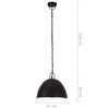 vidaXL Industrialna lampa wisząca, 25 W, czarna, okrągła, 31 cm, E27