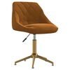 vidaXL Obrotowe krzesła stołowe, 2 szt., brązowe, aksamitne