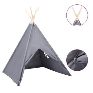vidaXL Szary namiot dziecięcy tipi, z torbą, peach skin, 120x120x150cm