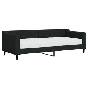 vidaXL Sofa z materacem do spania, czarna, 80x200 cm, tkanina