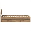 vidaXL Ramka ł&oacute;żka Dąb rzemieślniczy 100 x 200 cm Lite drewno sosnowe