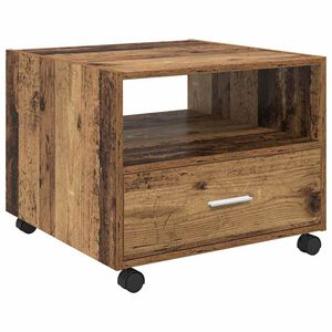 vidaXL Stolik kawowy z szufladą Stare drewno 55 x 55 x 45cm