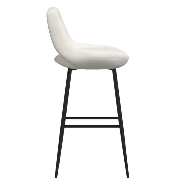 vidaXL Stołek barowy, kremowy, obity aksamitem