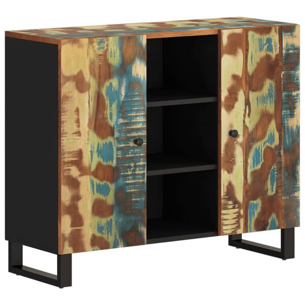 vidaXL Szafka z 2 drzwiczek, 90x33x75 cm, lite drewno z odzysku