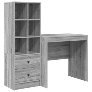 vidaXL Biurko Szary Sonoma 125,5 x 50 x 127 cm 2 szt.
