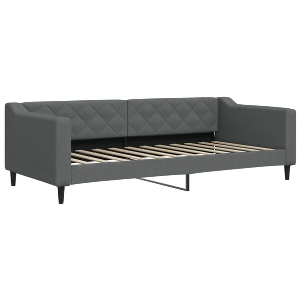 vidaXL Sofa rozsuwana, ciemnoszara, 90x200 cm, tkanina