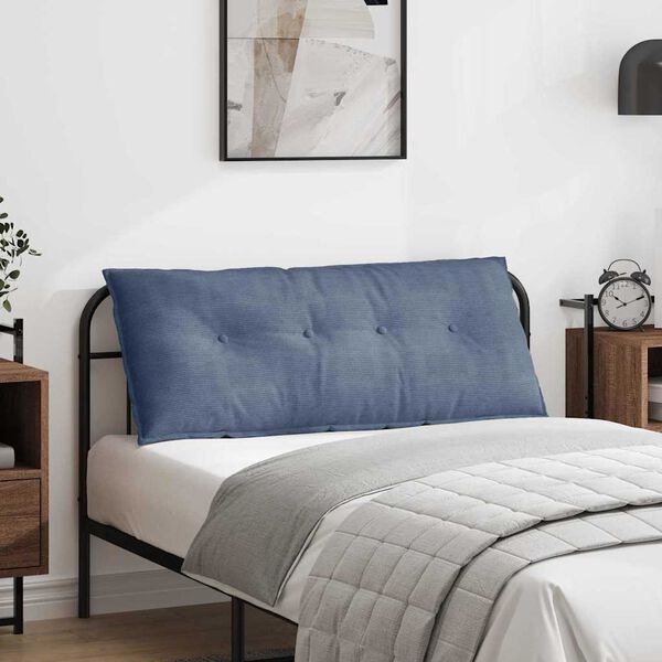 vidaXL Poduszka na plecy Niebieski 120 x 50 cm Tkanina sztruksowa