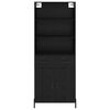 vidaXL Highboard Czarny dąb 69,5 x 34 x 180 cm Materiał drewnopochodny