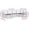 vidaXL Zestawy sof 6 pcs Naturalny Lite Drewno Akacji