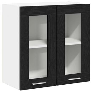 vidaXL Szafka wisząca z p&oacute;łką Czarny Dąb 60 x 31 x 60 cm