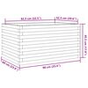 vidaXL Donica ogrodowa, 90x60x45,5 cm, impregnowane drewno sosnowe