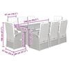 vidaXL 9-cz. zestaw mebli ogrodowych z poduszkami, czarny, rattan PE
