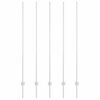 vidaXL Wbudowany słupek ogrodzeniowy 5 pcs srebrny 200 cm