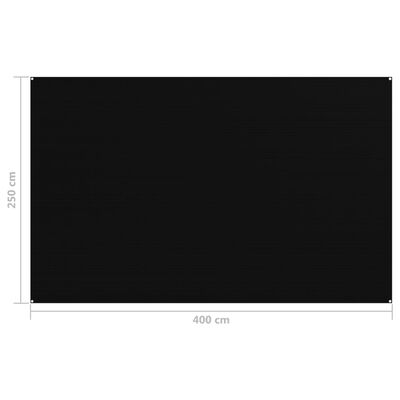 vidaXL Wykładzina do namiotu, 250 x 400 cm, czarna