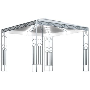 vidaXL Altana ze sznurem lampek LED, 300x300 cm, kremowa