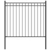 vidaXL Ogrodzenie ogrodowe ASSEN stalowe 1,7x0,8 m czarne