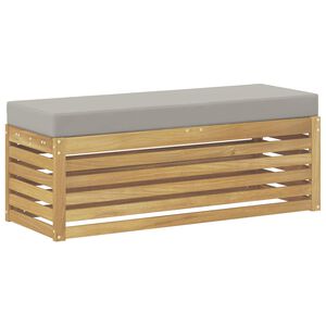 vidaXL Stołek Ławka na Zewnątrz z poduszką Biały 115 x 43 x 45 cm