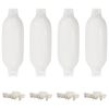 vidaXL Odbojnice do łodzi, 4 szt., białe, &Oslash; 11x40 cm, PVC