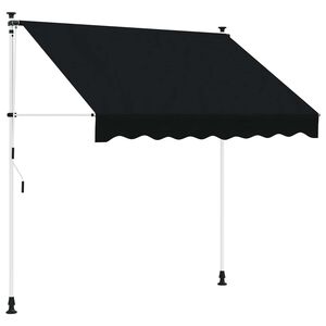 vidaXL Ręczna markiza zwijana Czarny 100 cm