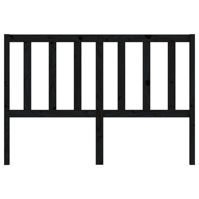 vidaXL Wezgłowie łóżka, czarne, 141x4x100 cm, lite drewno sosnowe