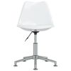 vidaXL Obrotowe krzesła stołowe, 2 szt., białe, sztuczna sk&oacute;ra