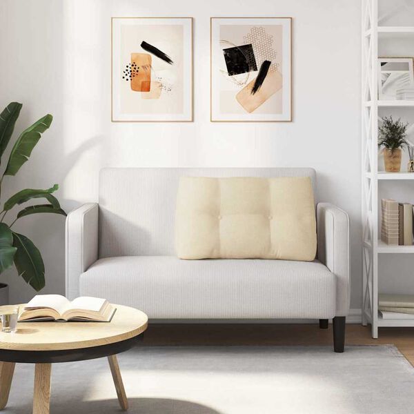 vidaXL Poduszka na plecy Kremowy 80 x 24 x 50 cm tkanina