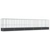 vidaXL Woliera z przedłużeniem, srebrna, 1042,5x107x212 cm, stal