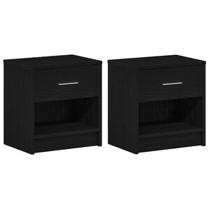 vidaXL Szafki nocne 2 szt. z szufladą czarne 39x28x41 cm