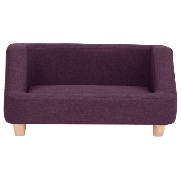 vidaXL Sofa dla psa, burgundowa, 95x63x39 cm, lniana