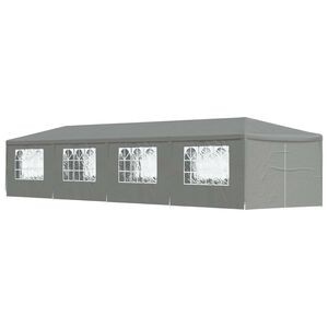 vidaXL Namiot Imprezowy 1200 x 300 x 255 cm jasnoszary PE i stal