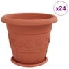 vidaXL Doniczki 24 szt. Czerwony ceglasty &Oslash; 39 x 32 cm