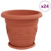 vidaXL Doniczki 24 szt. Czerwony ceglasty &Oslash; 34 x 28 cm
