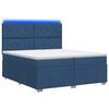 vidaXL Ł&oacute;żko z box spring LED z materacem niebieski 200 x 200 cm