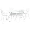 vidaXL Zestaw do jadalni w ogrodzie 5 pcs Biały Aluminium