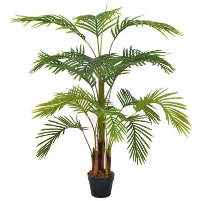 vidaXL Sztuczna palma z doniczką, zielony, 120 cm