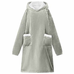 vidaXL Bluza-koc Szary L Fleece i Flanela