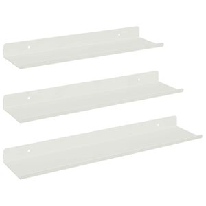 vidaXL P&oacute;łka wisząca 3 pcs Biały 40 x 9 x 2,5 cm Stal