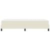 vidaXL Ramka ł&oacute;żka z materacem Kremowy 80 x 200 cm tkanina