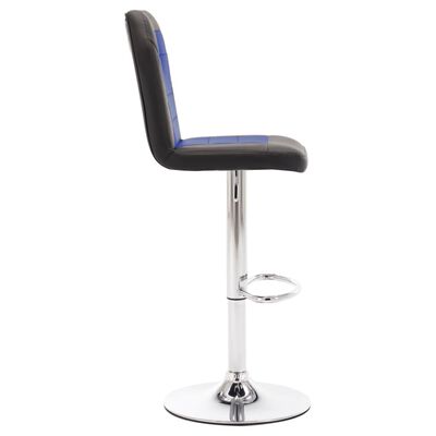 vidaXL Krzesło barowe, niebieskie, sztuczna skóra