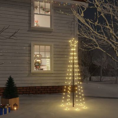 vidaXL Choinka z kołkiem gruntowym, 108 ciepłych białych LED, 180 cm