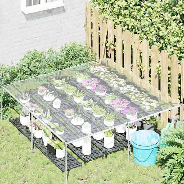 vidaXL Przezroczysta plandeka z oczkami 2x2 m PVC