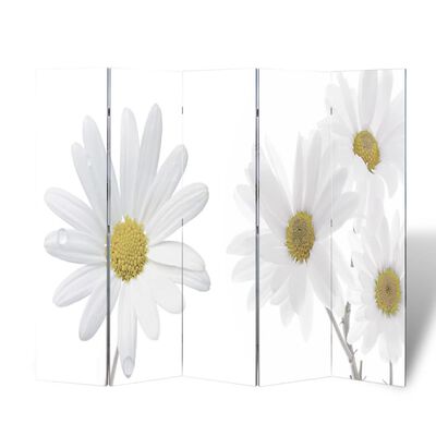 vidaXL Składany parawan, 200x170 cm, motyw kwiatowy