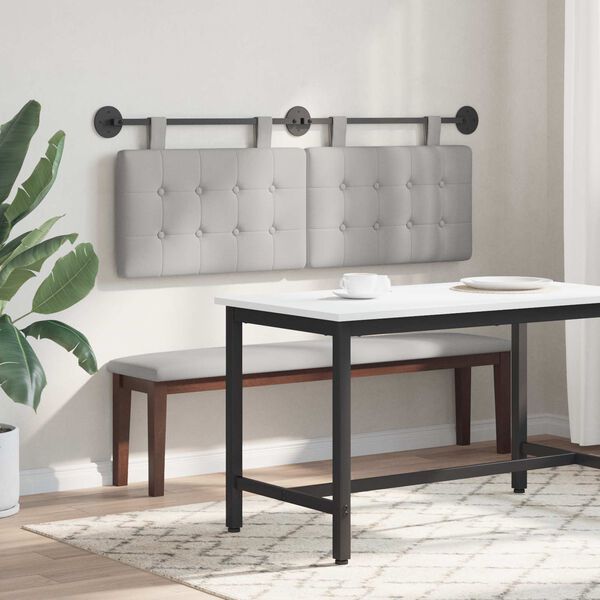 vidaXL Wisząca Głowa Szary chmur 130 x 55 x 5 cm tkanina