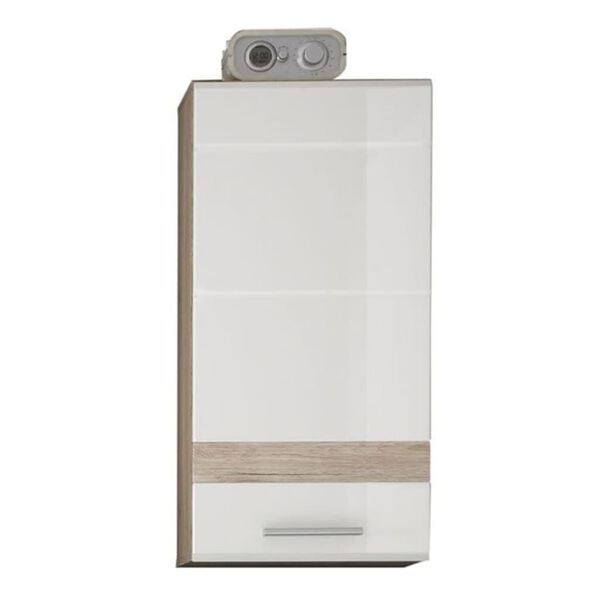 Trendteam Szafka ścienna Set-One, biel i jasny dąb san remo