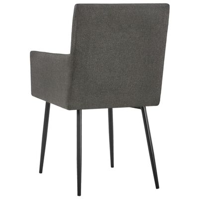 vidaXL Krzesła jadalniane z podłokietnikami, 2 szt., taupe, tkanina