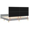 vidaXL Ramka ł&oacute;żka Z zagł&oacute;wkiem Jasnoszary 200 x 200 cm tkanina