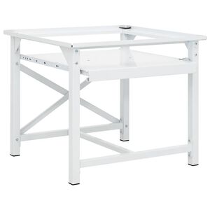 vidaXL Podest pod pralkę z p&oacute;łką, biały