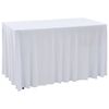 vidaXL Elastyczne obrusy z falbaną, 2 szt., 183 x 76 x 74 cm, białe