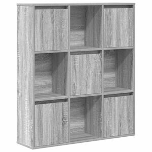vidaXL Regał, szary dąb sonoma, 89x24x101,5cm, materiał drewnopochodny